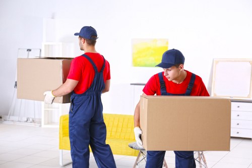 Removal team planning a flat move in West Brompton