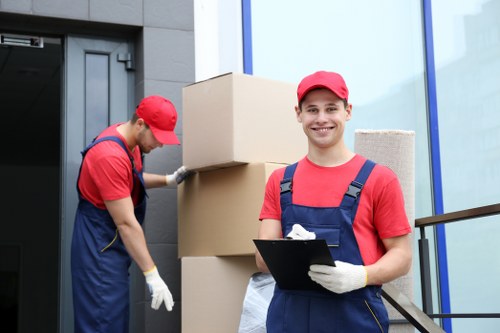 Careful loading of furniture during a West Brompton moving service