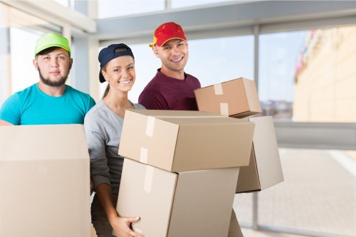 Careful handling of furniture and boxes during a same-day move