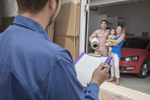 Securing furniture safely inside a moving van