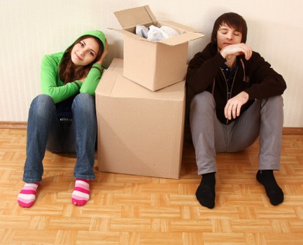 Careful packing and boxed belongings for a Westbrompton flat move