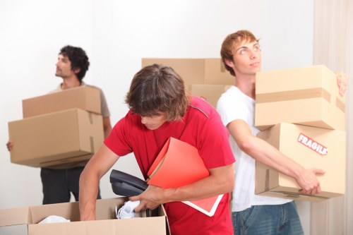 Careful loading and unloading support for a West Brompton move