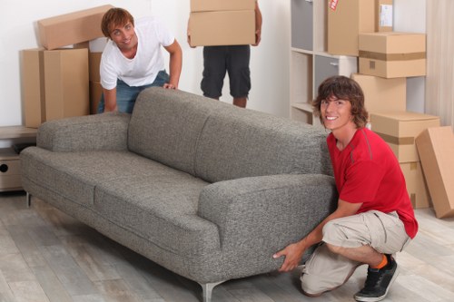 Staff preparing for an office move in Westbrompton
