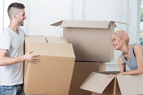 Fragile items and furniture secured for home moving