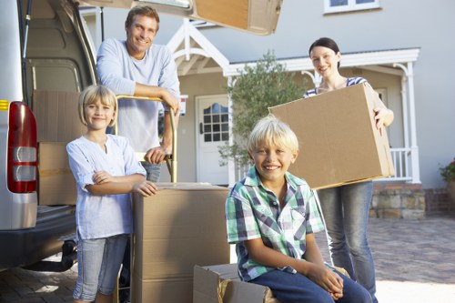 Moving van prepared for house removal services in Westbrompton
