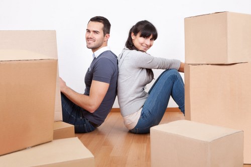 Man and van service handling boxes and furniture in West Brompton
