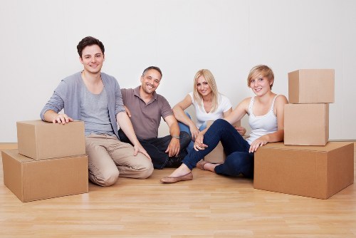 Careful wrapping of fragile belongings during a local move