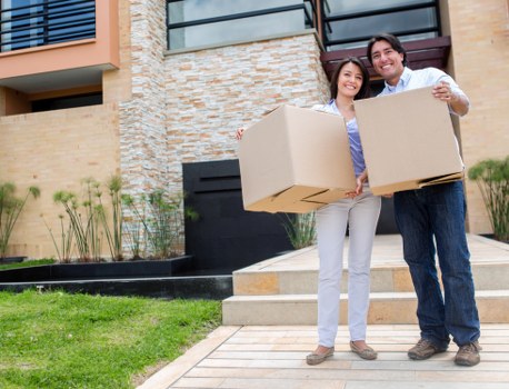 Household furniture being handled by local movers in Westbrompton
