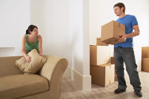 Assorted moving boxes for household packing in Westbrompton